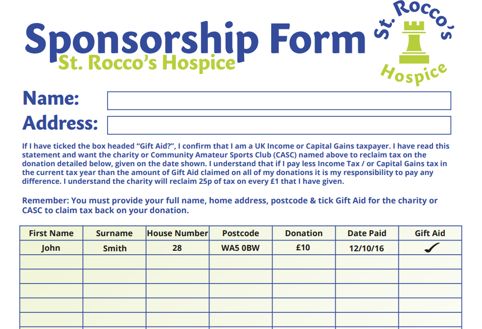 Sponsorship form image