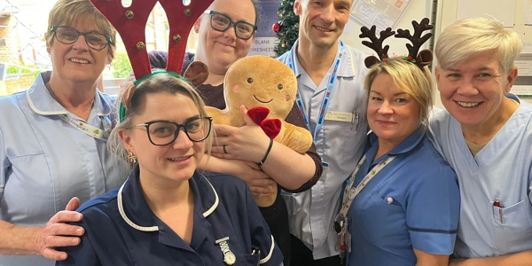 Hospice staff at Christmas