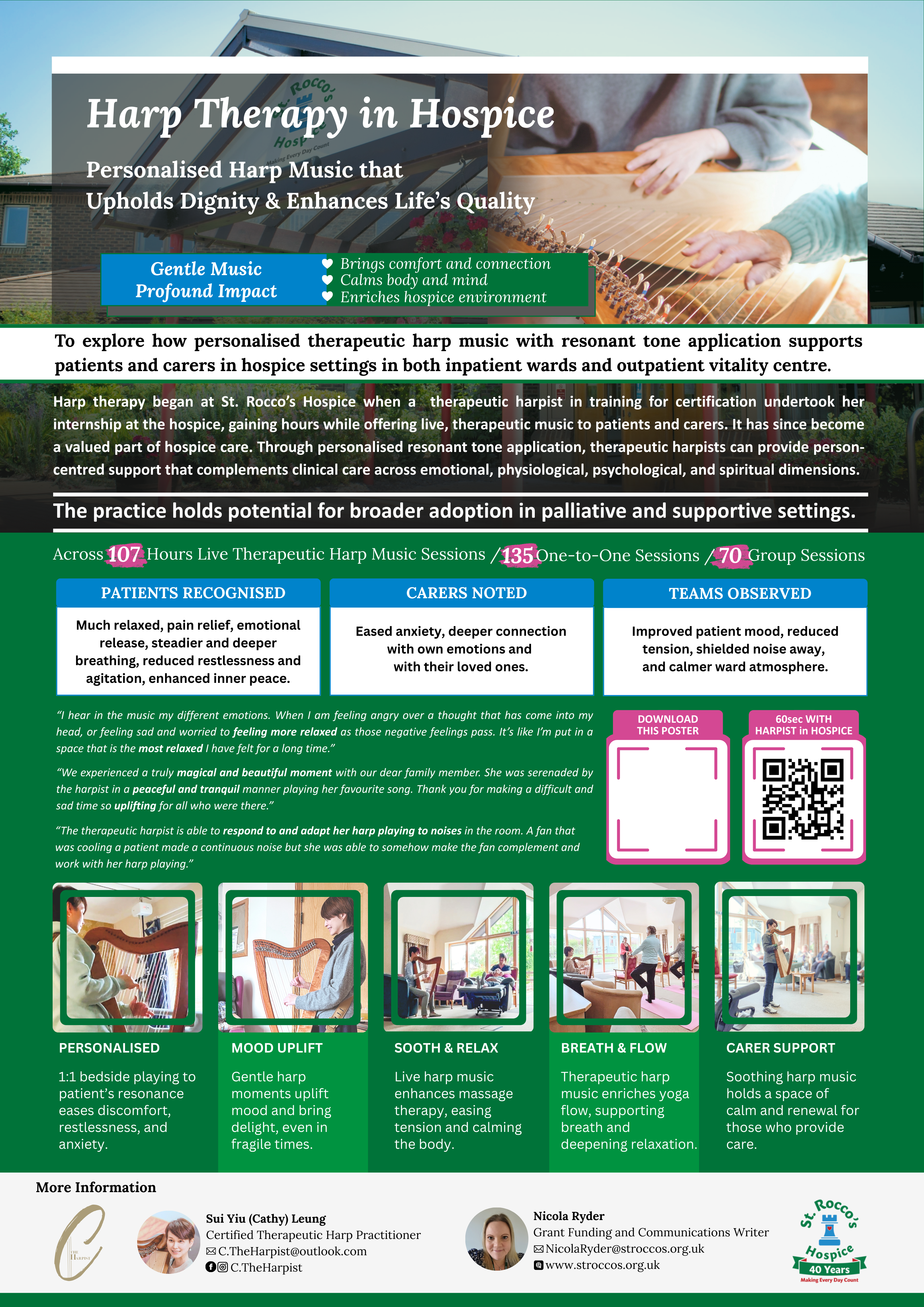 Hospice UK Poster Harp Therapy